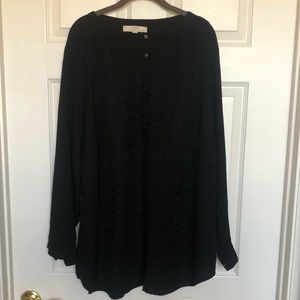 LOFT- Black Too with Lace Detailing- Size 22